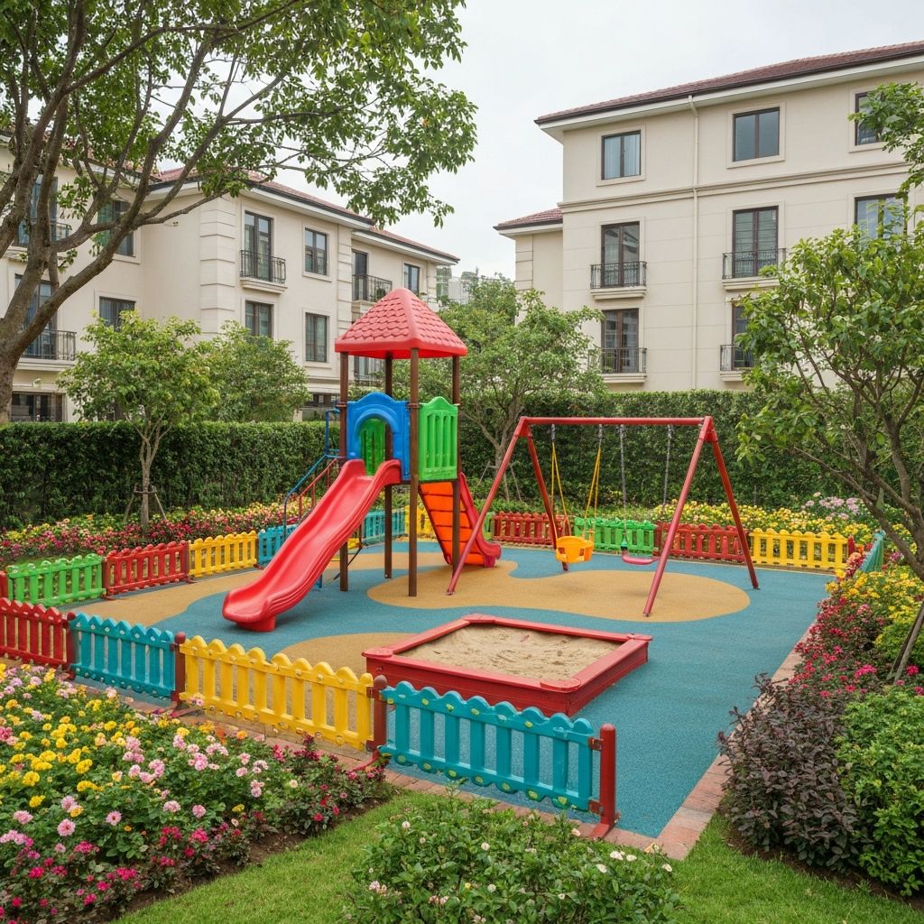 Safe kids play area in villas in gated community Lucknow